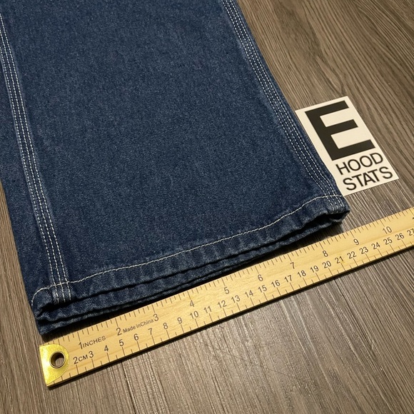 Carhartt Original Dungaree Fit Blue Mens Size 30 X 34 Carpenter Jeans - Picture 11 of 13